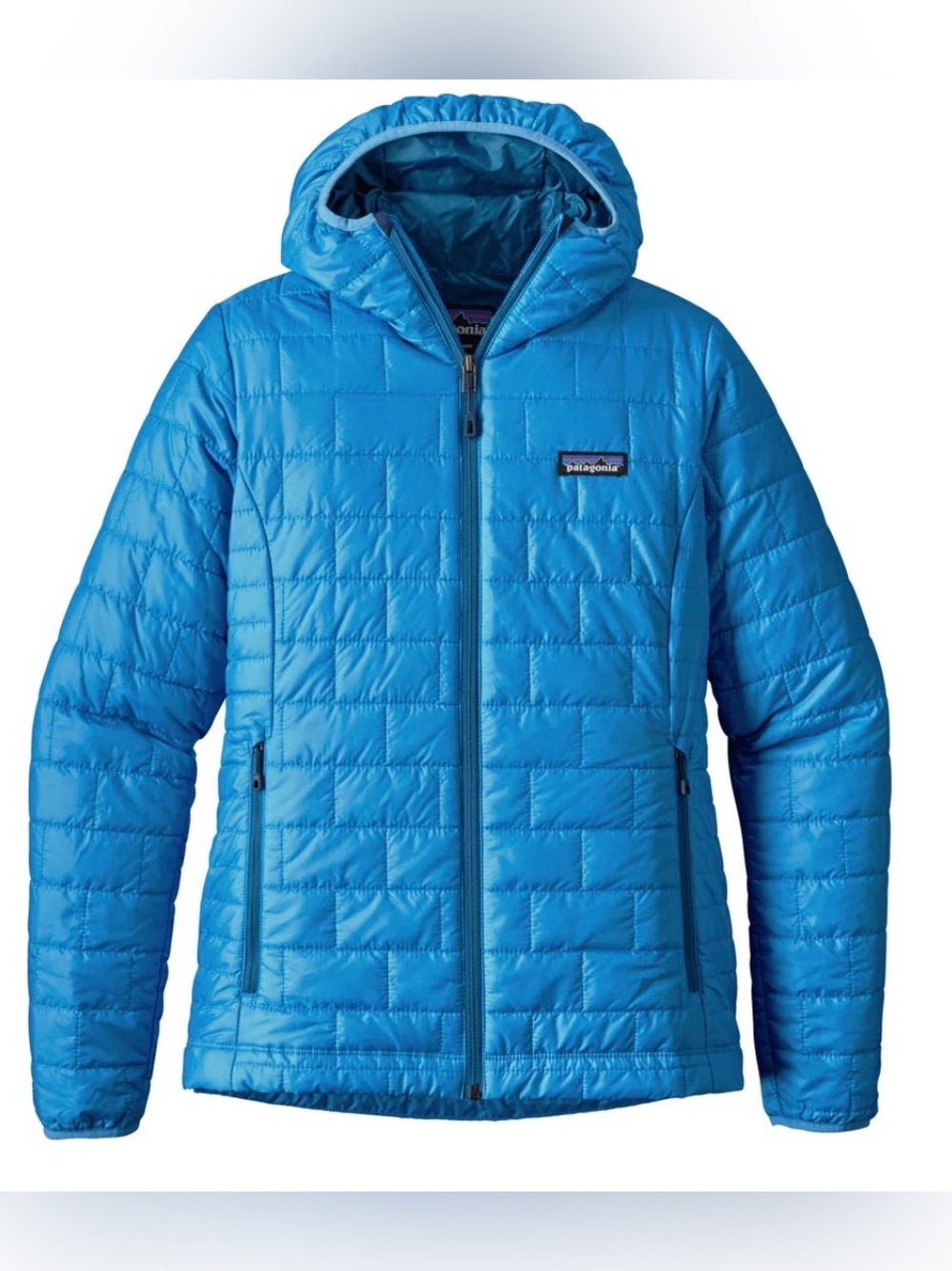 Patagonia Women's Nano Puff Hooded Lightweight Hoody Winter Jacket Blue XS